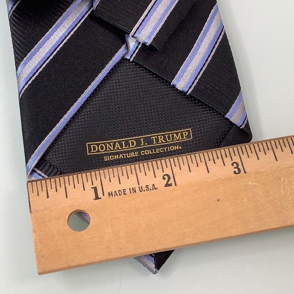 President Donald J Trump Signature Collection Silk Stripes neck tie NEW NWT - Picture 5 of 13